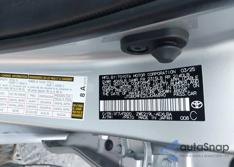 2025 Toyota Corolla Hybrid Le z USA, uszkodzony, nr VIN JTDBCMFE2SJ046890